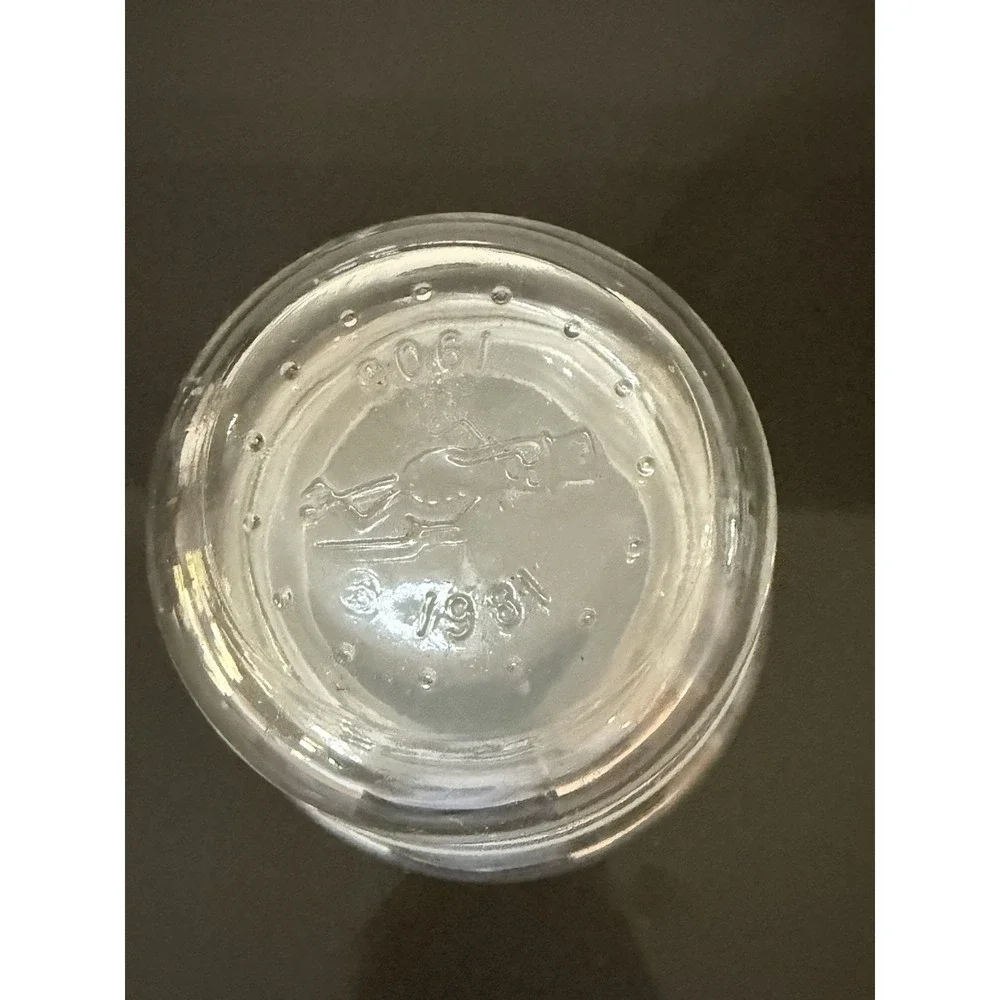 Vintage 1981 Planters Mr. Peanut Jar Canister Clear‎ Glass Lid 75th Anniversary